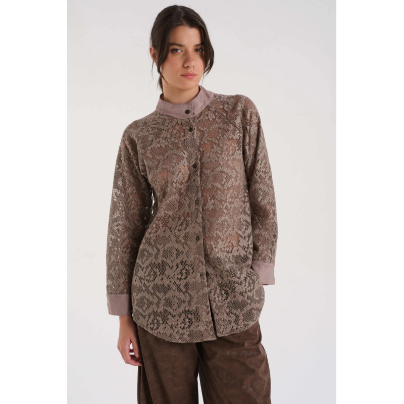 Camisa encaje long - vi